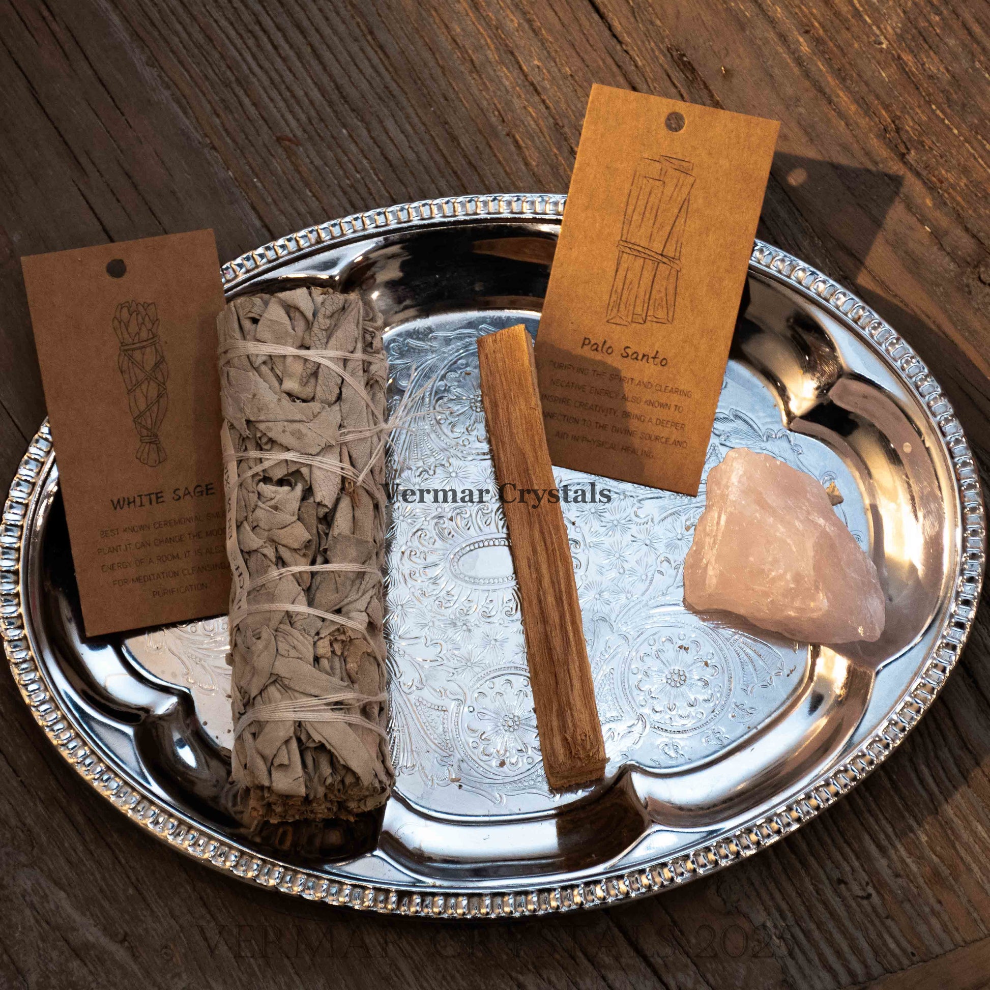 Sage, Palo Santo & Crystal Set