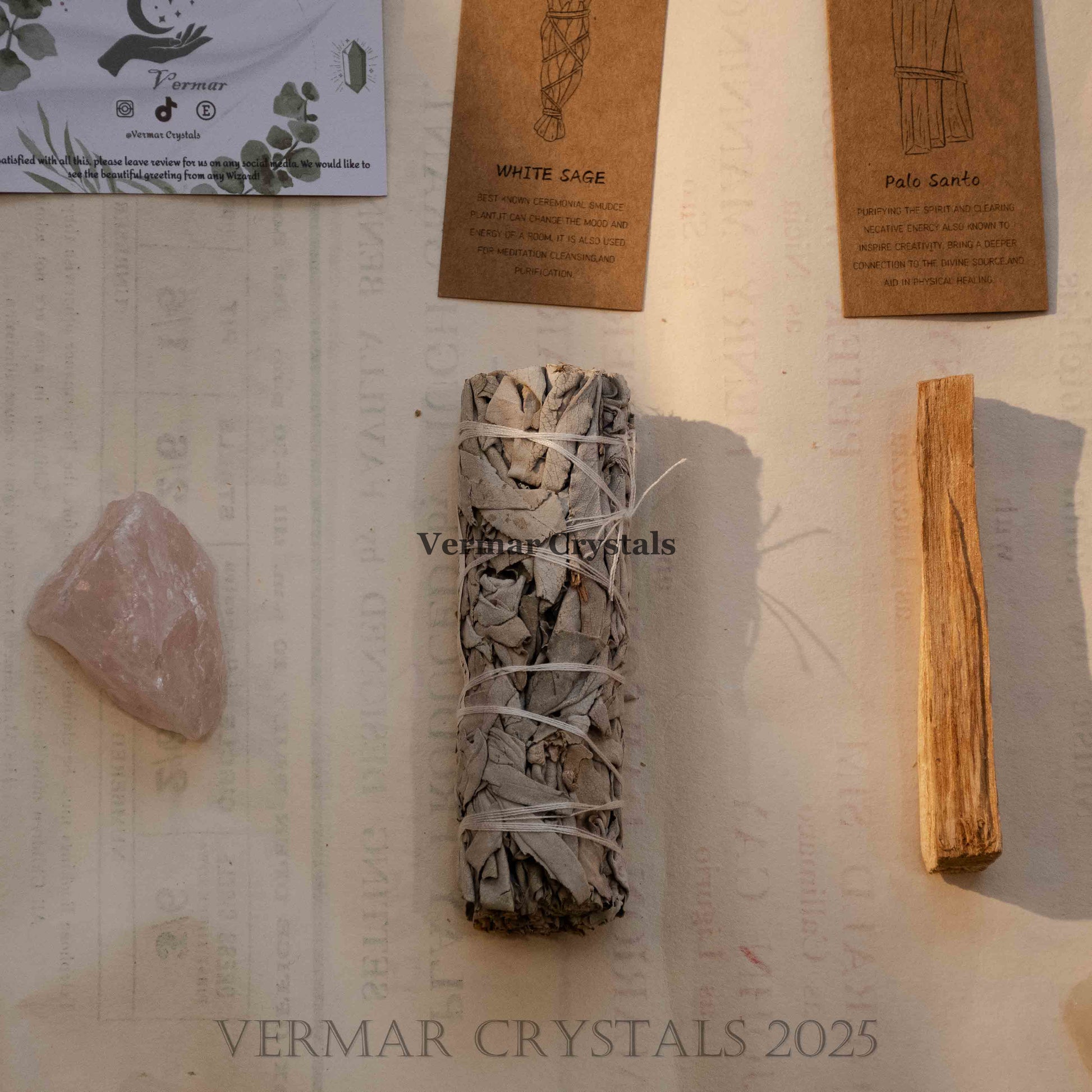 Sage, Palo Santo & Crystal Set