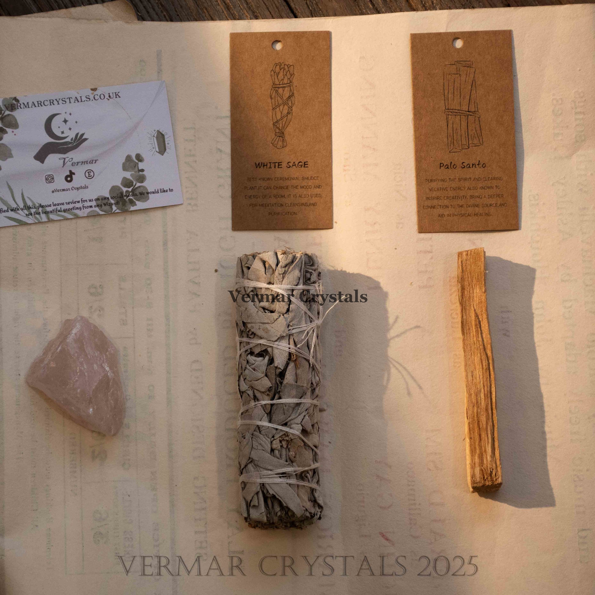 Sage, Palo Santo & Crystal Set