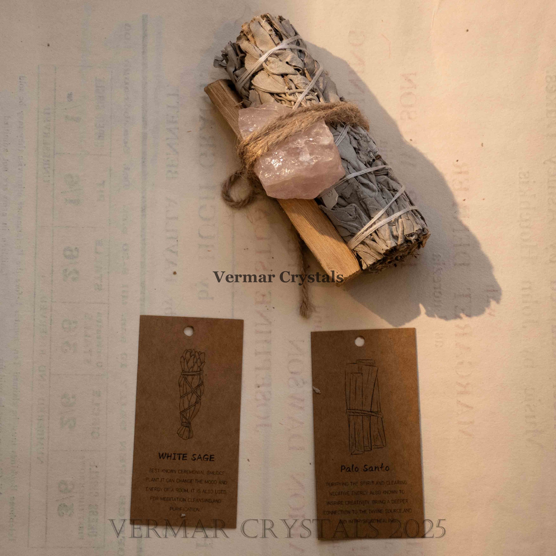 Sage, Palo Santo & Crystal Set