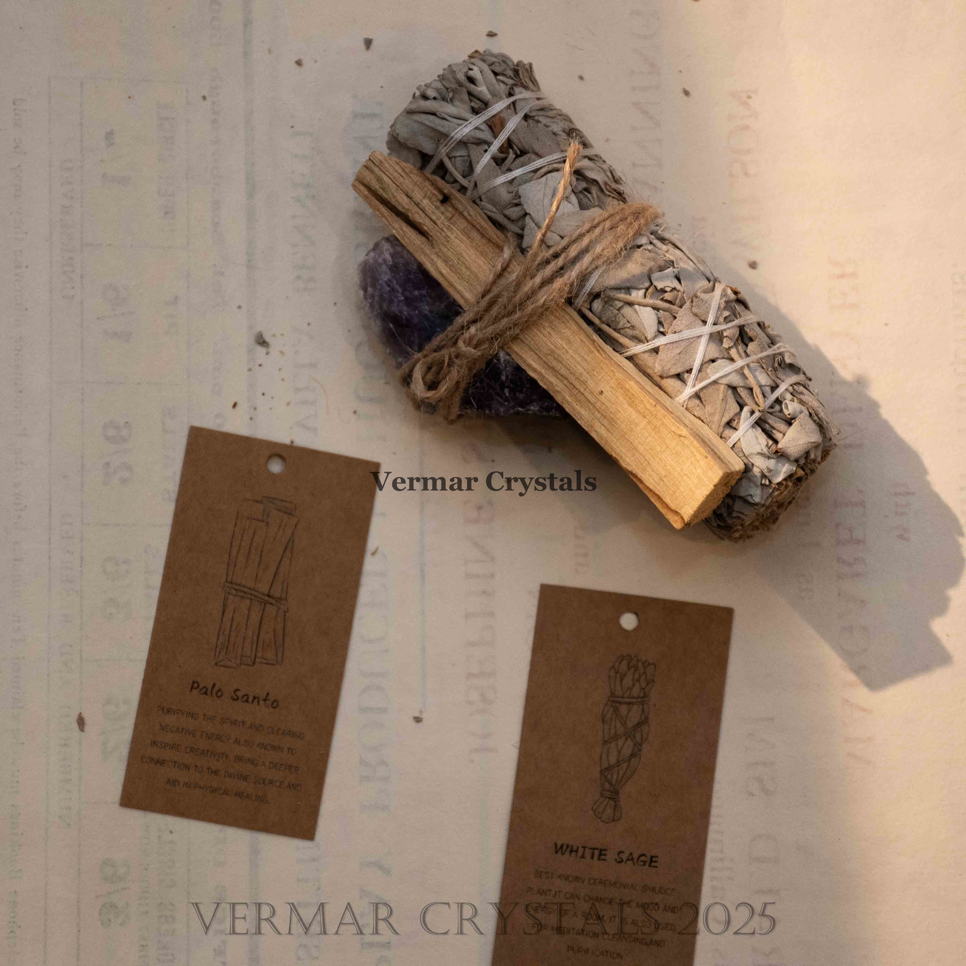 Sage, Palo Santo & Crystal Set