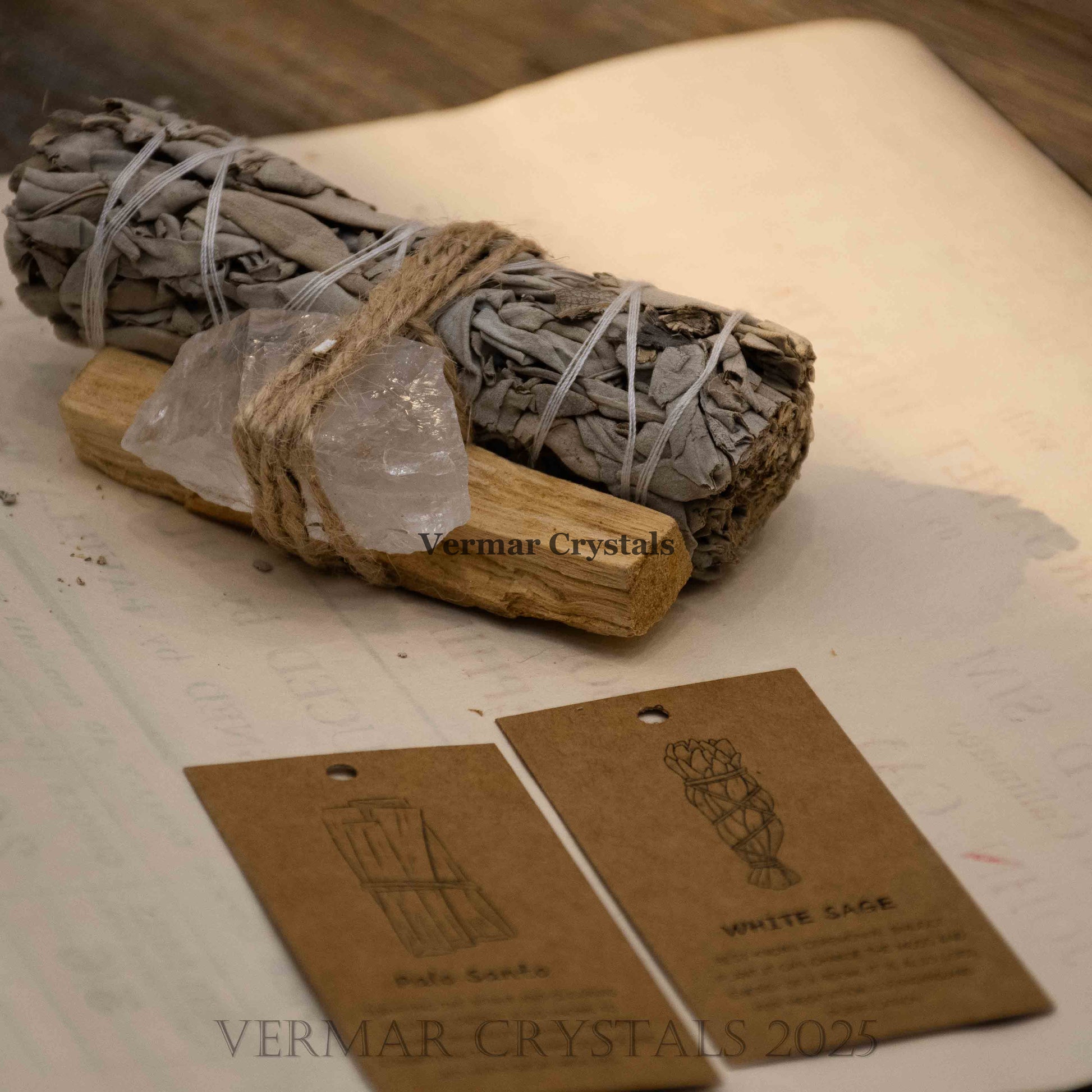 Sage, Palo Santo & Crystal Set