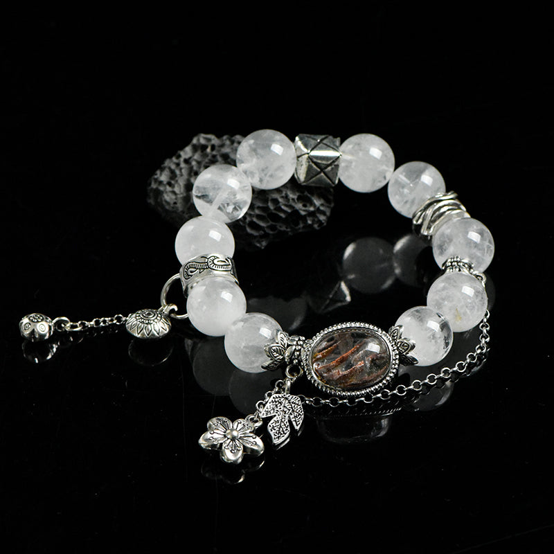 White & Garden Phantom Quartz “Magic Box Seasons” Bracelet