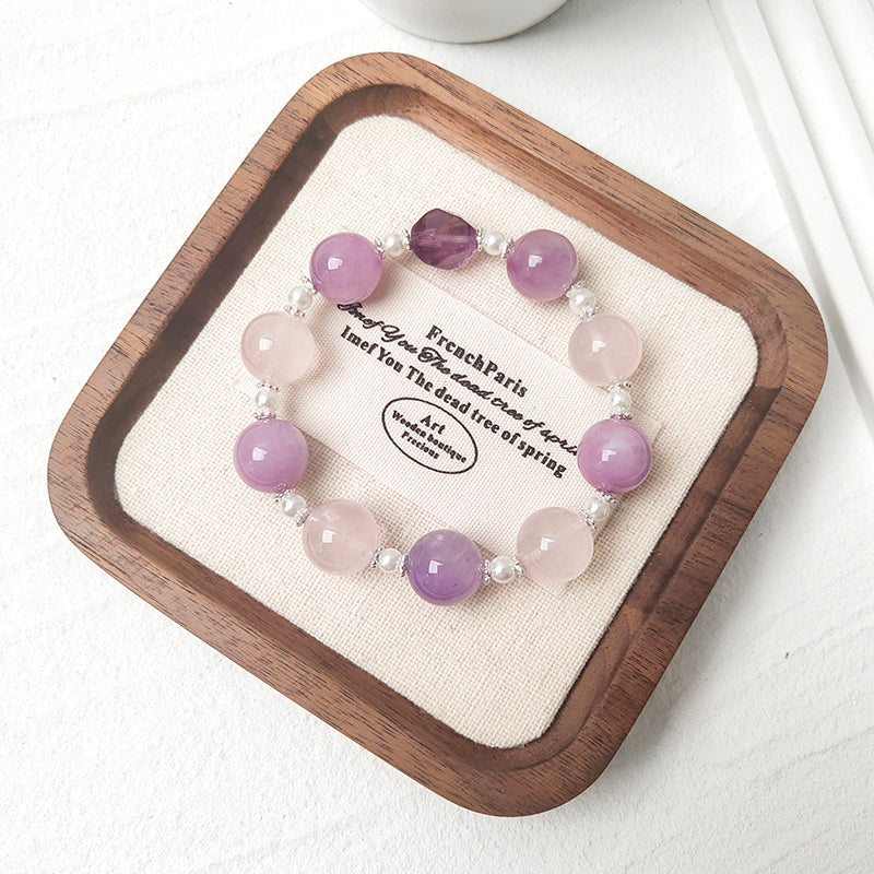 Provence Garden Amethyst & Lepidolite Freeform Bracelet