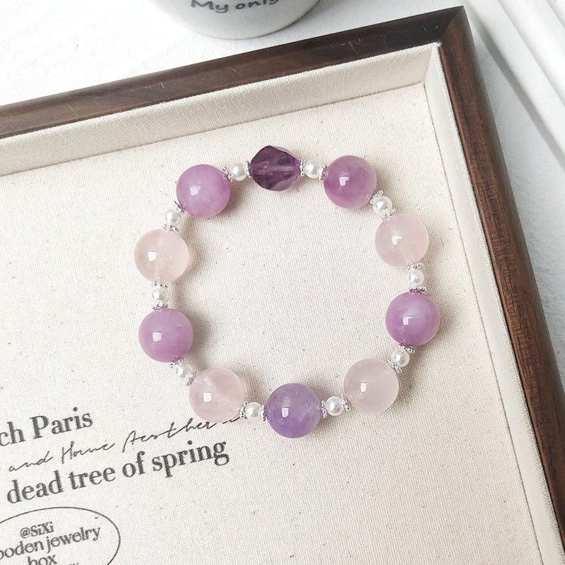Provence Garden Amethyst & Lepidolite Freeform Bracelet