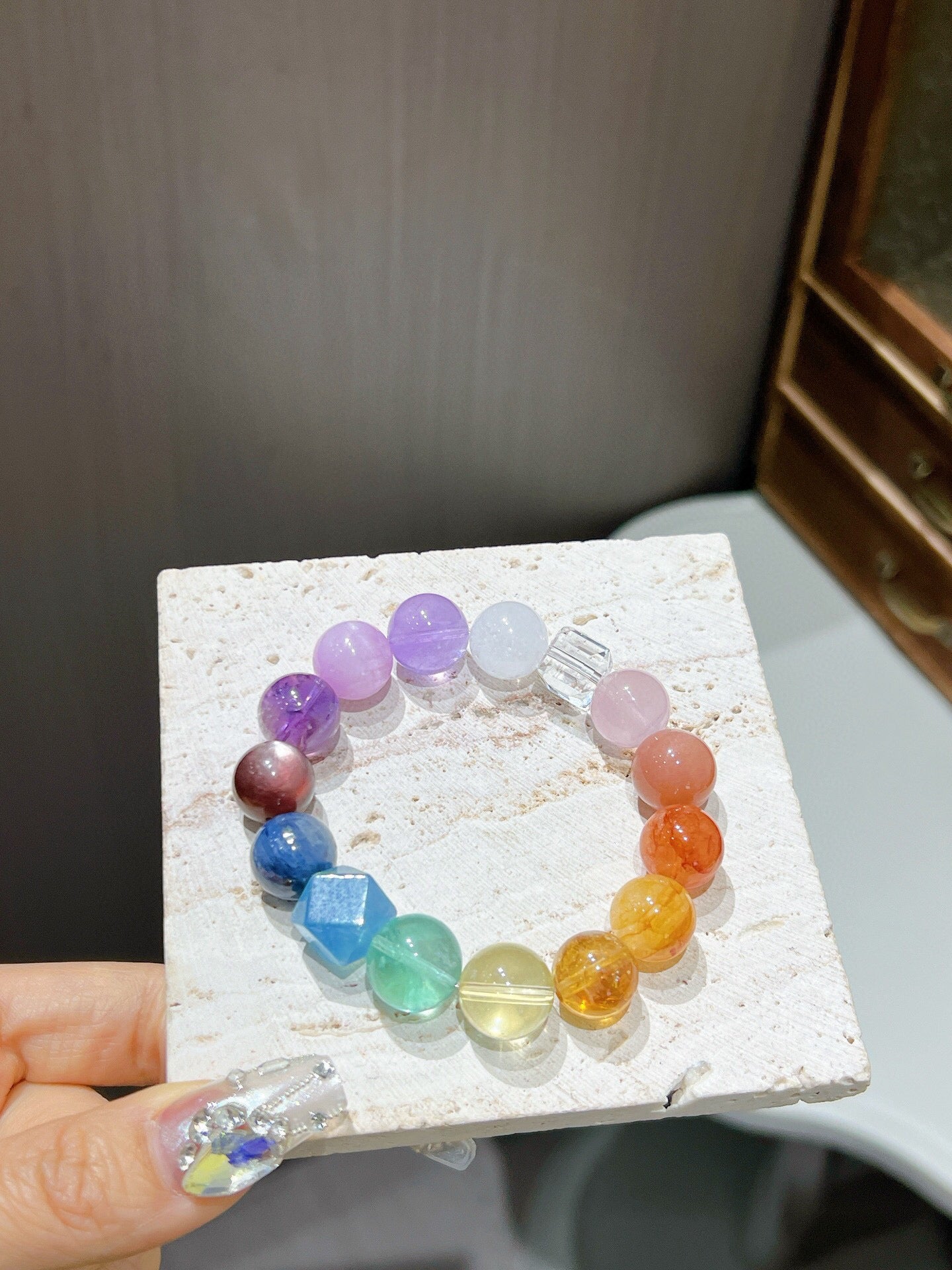 Rainbow Gradient Luxury Multi-Gemstone Bracelet