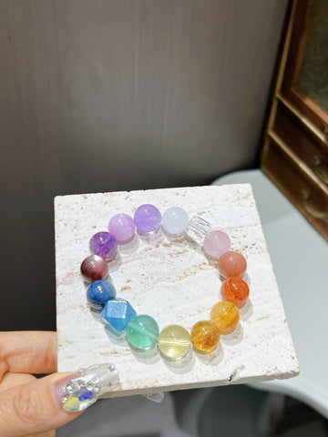 Rainbow Gradient Luxury Multi-Gemstone Bracelet
