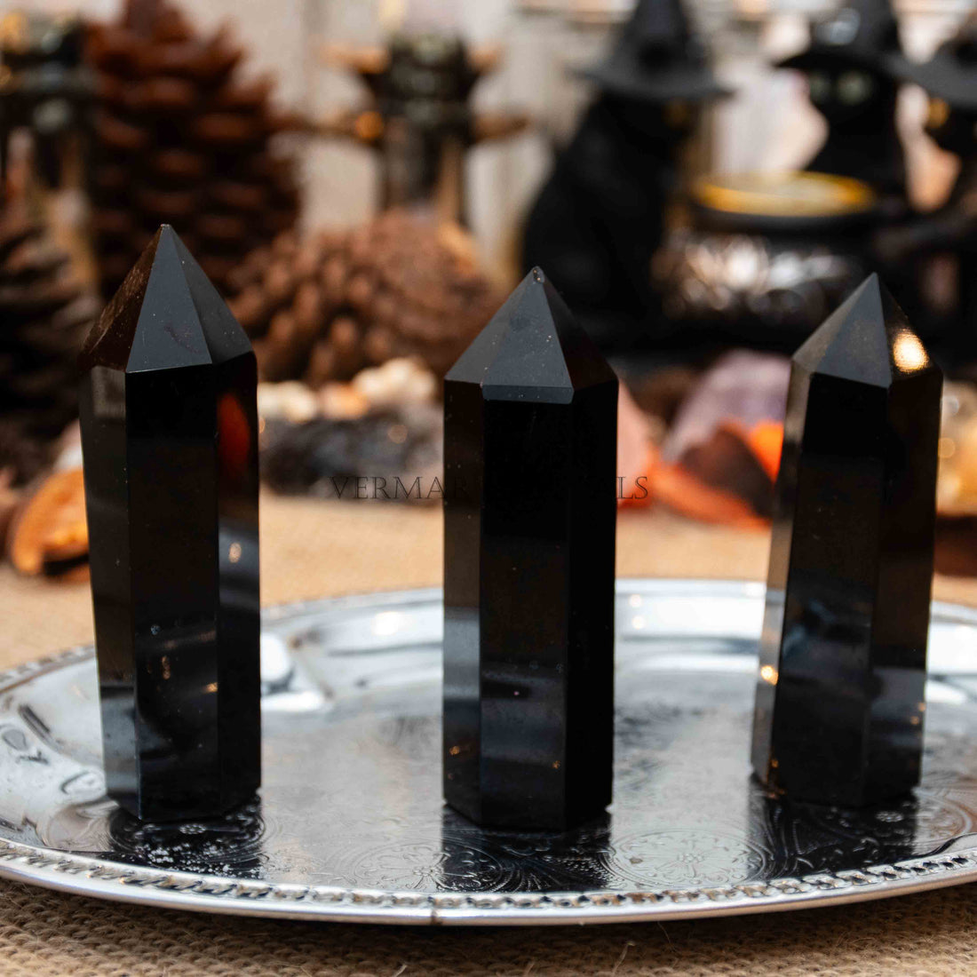 Natural Black Obsidian Tower · Protection, Grounding & Shadow Release (8–9 cm)