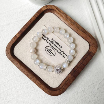 Blue Moonstone, Pearl & Zircon Magic Box Bracelet