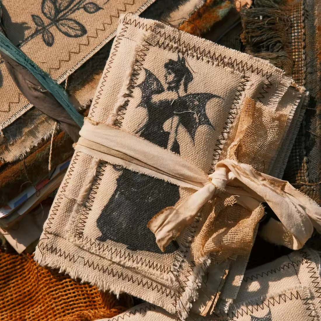 Handmade Vintage Junk Journal | Witchcraft Grimoire | Hand Sewn Collage Notebook | Dark Academia Journal | Gothic Gift