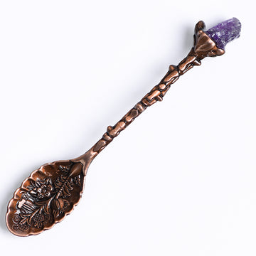 Enchanted Crystal Alchemy Spoons · Handcrafted Witchy Ritual Stirring Spoon