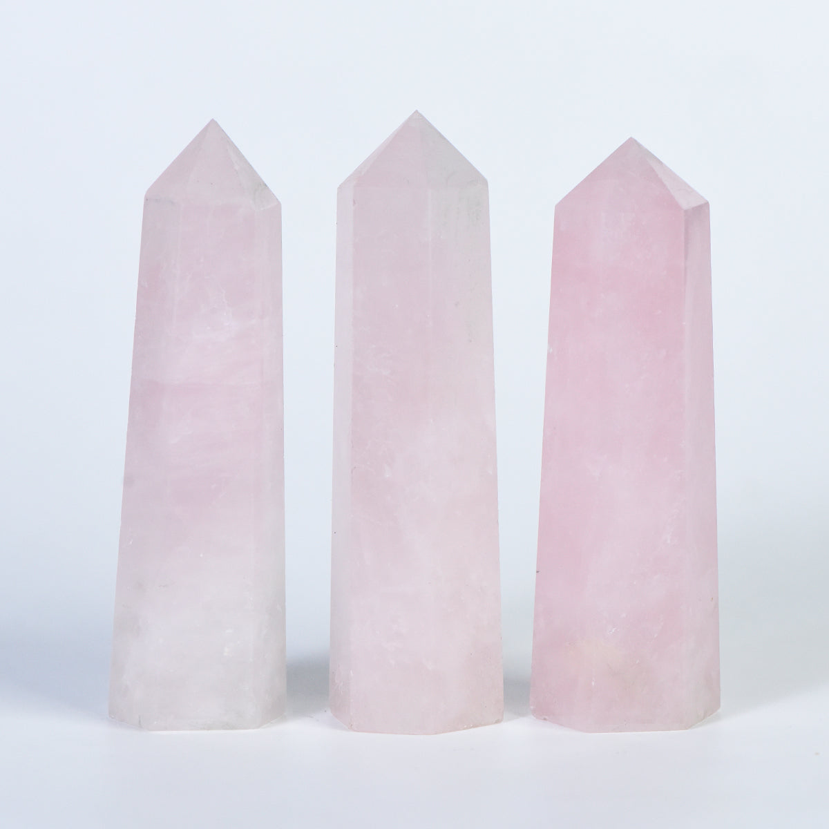 Natural Rose Quartz Tower · Love, Healing & Heart Harmony (8–9 cm)