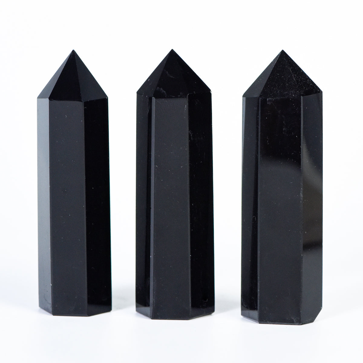Natural Black Obsidian Tower · Protection, Grounding & Shadow Release (8–9 cm)