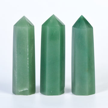 Natural Green Aventurine Tower · Luck, Growth & Heart Renewal (8–9 cm)